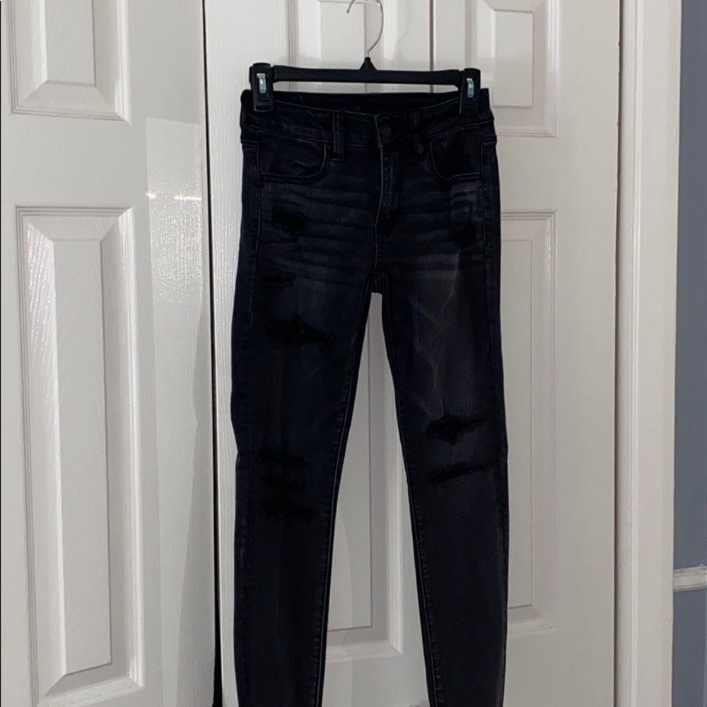 American Eagle black ripped jeans